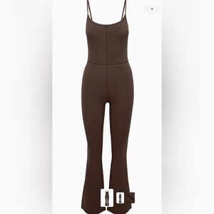 Wilfred Chocolate Brown Flare Jumpsuit